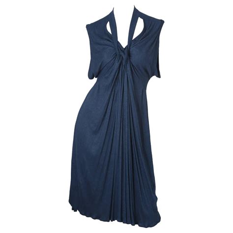 yves saint laurent blue dress|vintage yves saint laurent dress.